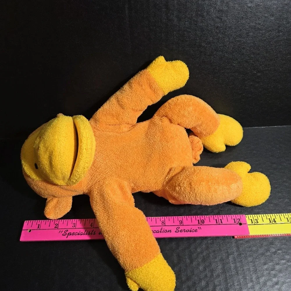 Gymboree Orange Yellow Monkey‎ Chimpanzee Plush Full Body Stuffed Hand Puppet